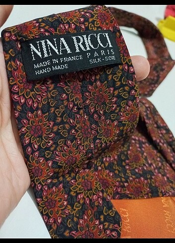 Nina ricci paris vintage ipek kravat 