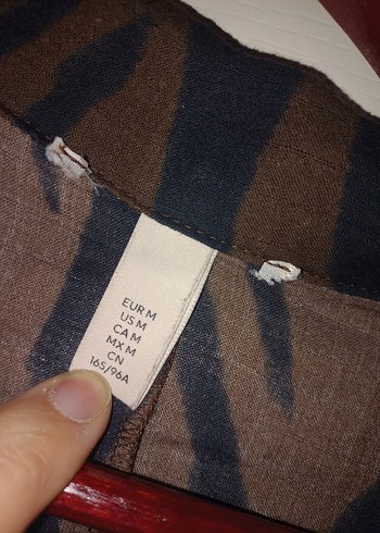 Kahverengi Zebra Desenli Kuşaklı Tunik elbise