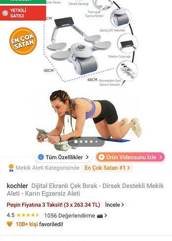 Beden KOCHLER karın egzersiz aleti