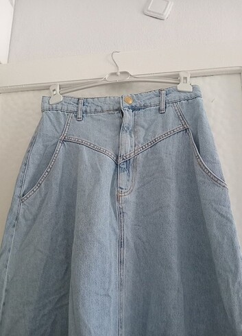 40 Beden mavi Renk Kadın kot etek