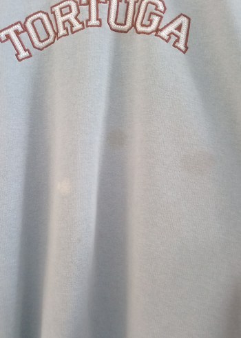 l Beden Mavi Baskılı Oversize Sweatshirt