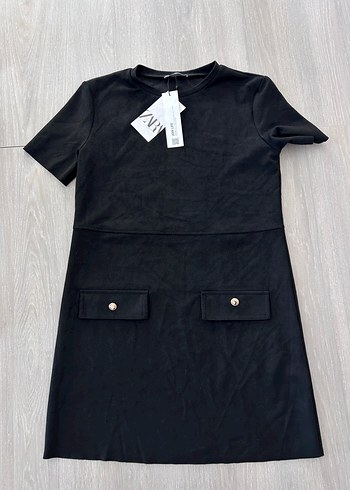 Siyah Kısa Kollu Mini Elbise - Görsel 4