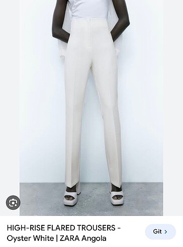 Zara flared high rise trousers