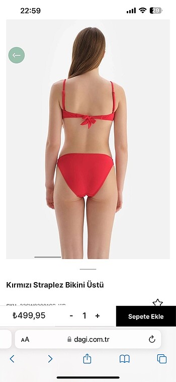 Safi straplez bikini üstü - Görsel 3