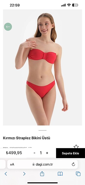 Safi straplez bikini üstü - Görsel 2