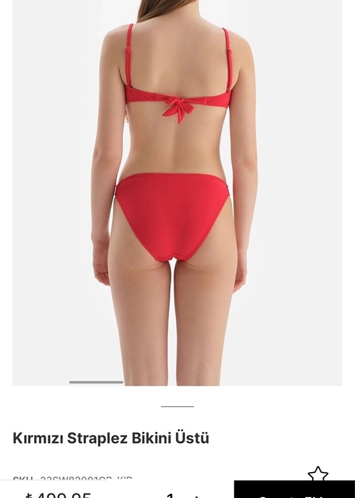 Safi straplez bikini üstü - Görsel 3