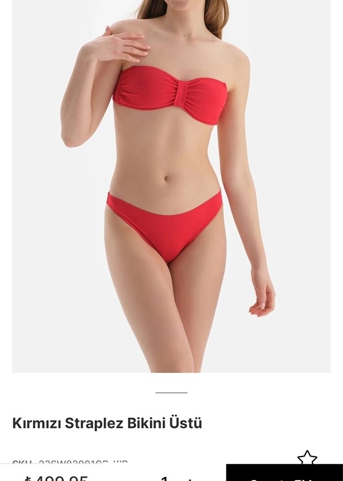 Safi straplez bikini üstü - Görsel 2