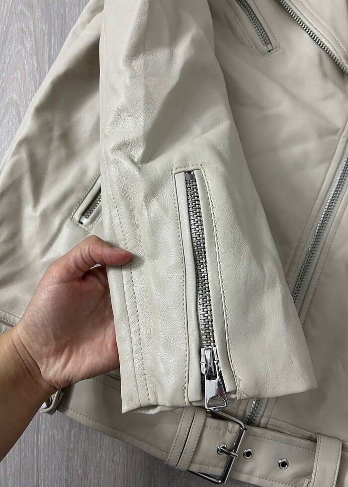 Oversize deri ceket - Görsel 2