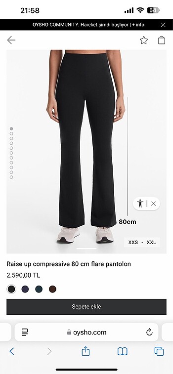 Raise up flare pantolon