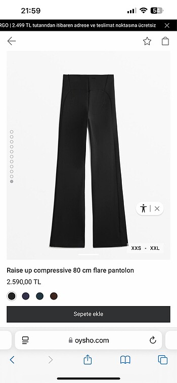 s Beden siyah Renk Raise up flare