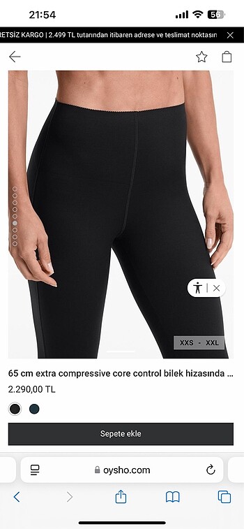 xs Beden Oysho extra compressive