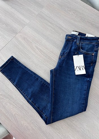 Zara Kadın Mavi Normal Kesim Kot Pantolon - Görsel 2