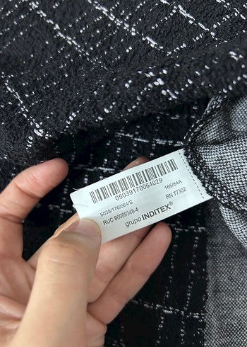 Çizgili Siyah Mini Elbise - Görsel 5