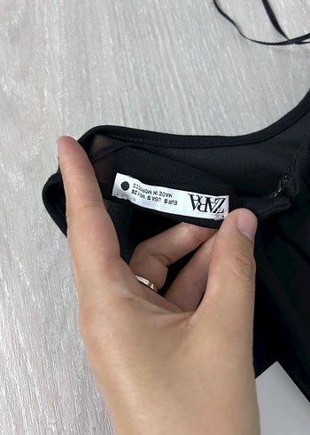 Siyah Kemerli Midi Kolsuz Elbise - Görsel 5