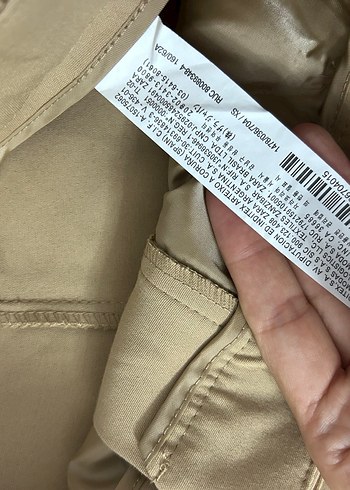 xs Beden camel Renk Düğmeli Bej Yüksek Bel Kadın Şort