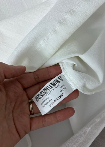 Zara Beyaz Keten Straplez Uzun Elbise