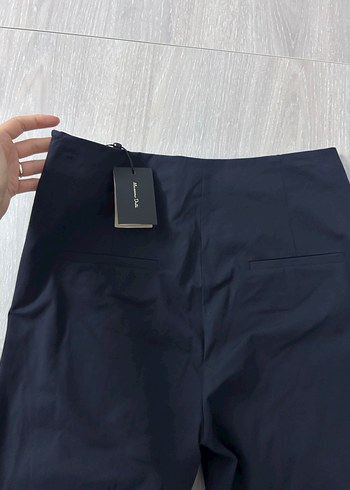 Kadın Mavi Normal Boylu Kumaş Pantolon - Görsel 3