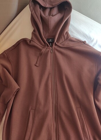 H&M Kapüşonlu ve Fermuarlı Basic Sweatshirt