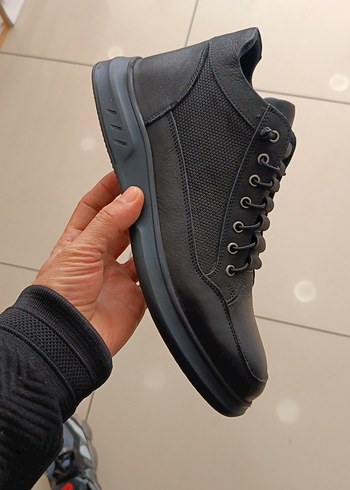 Erkek Hakiki Deri Siyah Bağcıklı Sokak Stili Bot - Görsel 2