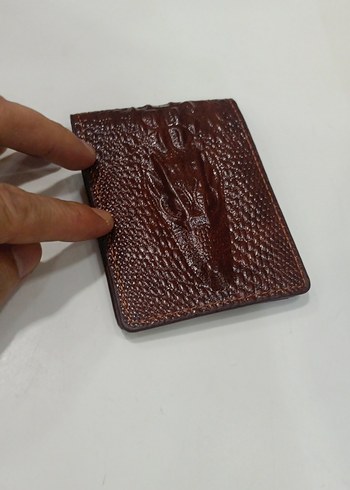 Kahverengi  Timsah Desenli Erkek Cüzdan - Görsel 2