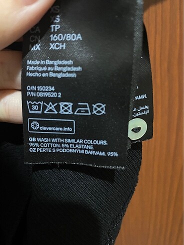 xs Beden siyah Renk H&M body