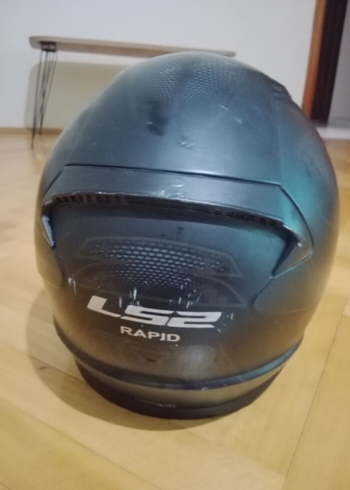 ls2 siyah kask rapid ll  - Görsel 4