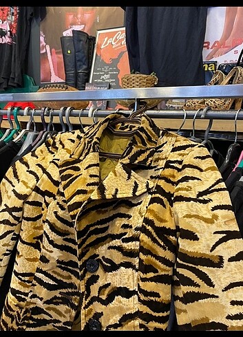 Y2K Leoparlı vintage ceket