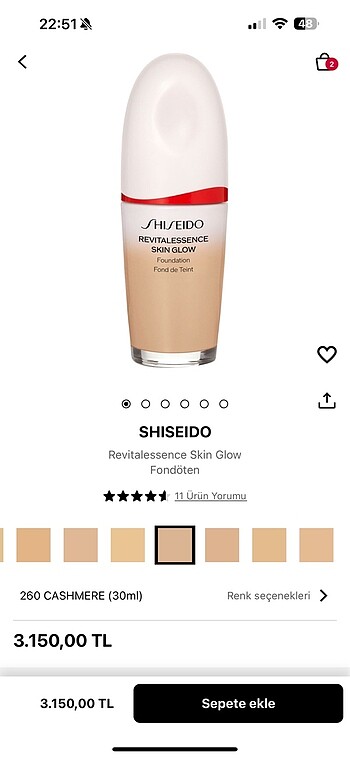 Shiseido fondöten