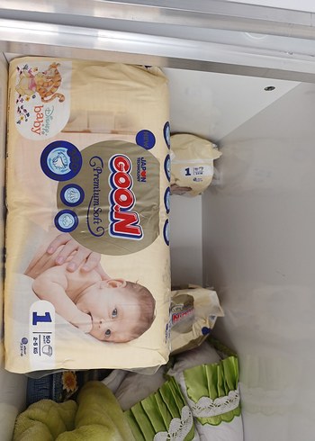 1 Beden: 2-5 kg Beden Goon Premium Soft Bebek Bezi No:1 ve No:3