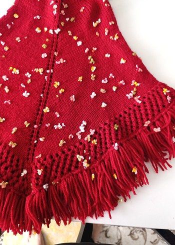 Kız Çocuk Örgü Panço - Görsel 3