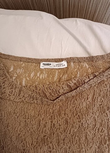 Pull and Bear İnce dantelli bluz