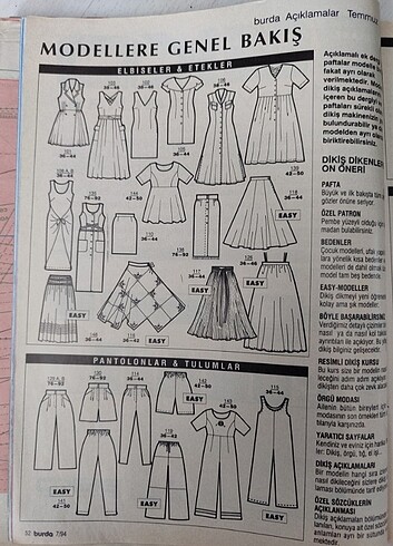  Beden Renk 1994 burda dergisi