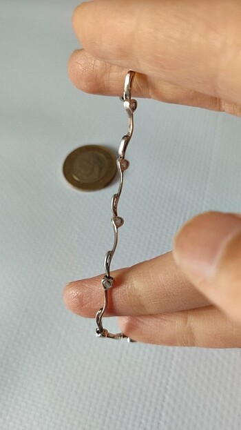 Beden gri Renk 925 ayar gümüş bileklik