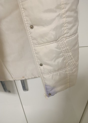 LCW Beyaz Kürklü Midi Yelek - Görsel 2