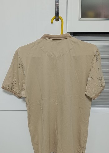 Bej Desenli Kısa Kollu erkek Tişört - Görsel 3