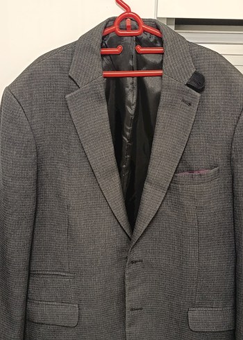 Gri Erkek Ceket Notch Yaka Regular Fit - Görsel 2