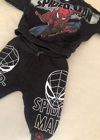 Erkek Çocuk Siyah Baskılı Sweatshirt ve Eşofman