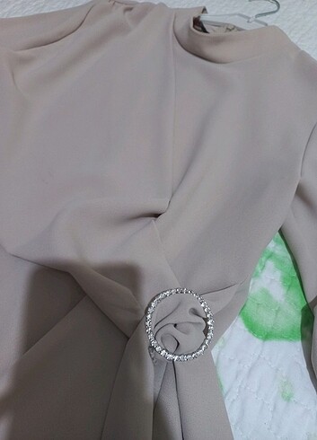 36 beden 1 kez giyildi krem rengi takım - Görsel 2