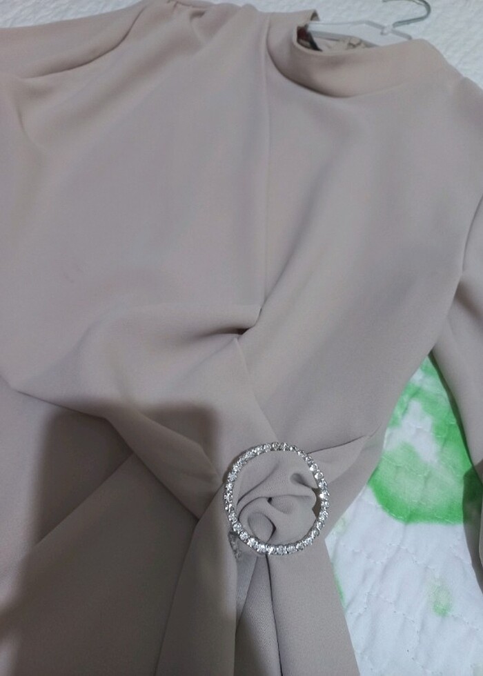 36 beden 1 kez giyildi krem rengi takım - Görsel 2