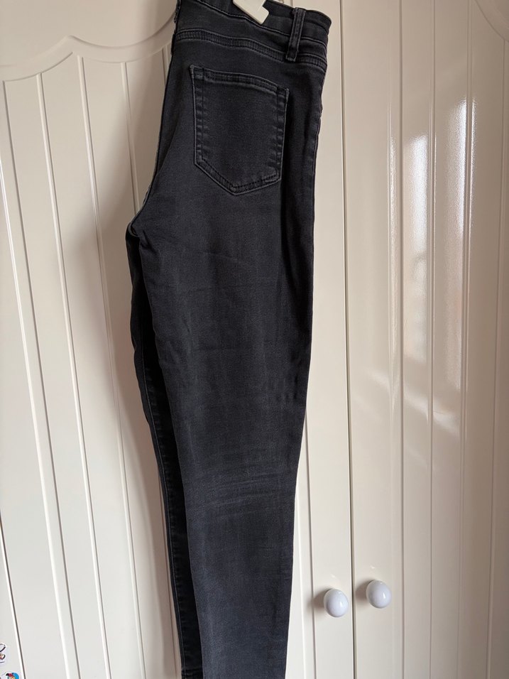 Siyah Kadın Normal Boy Dar Kesim Denim Jean - Görsel 2