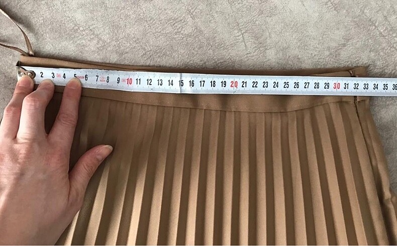 34 Beden camel Renk Camel pilise etek