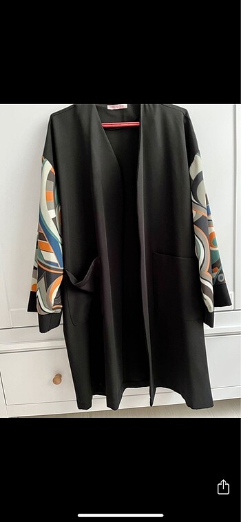 Siyah kimono ceket