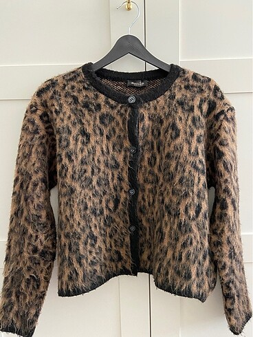 Leopar kazak hırka