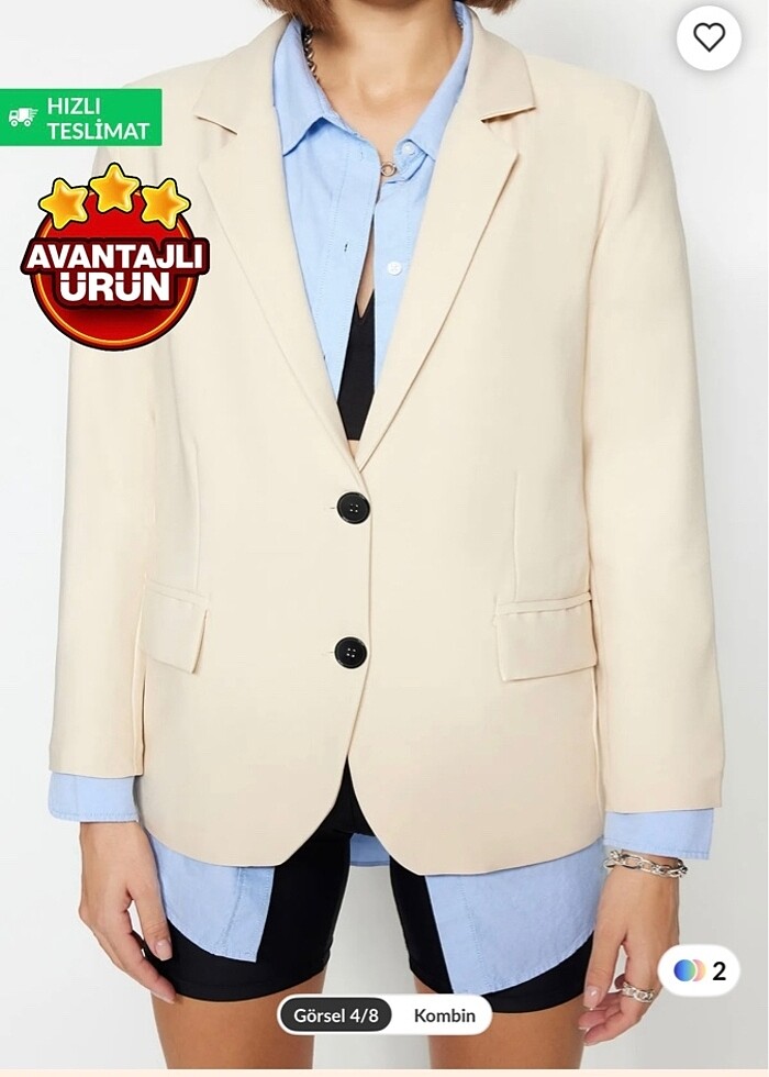 Trendyol milla blazer ceket - Görsel 2