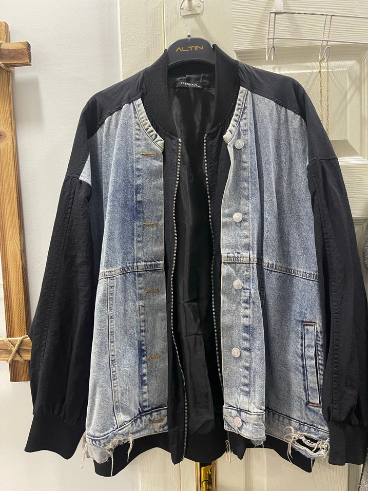 Trendyol milla Bomber denim Ceket - Görsel 3