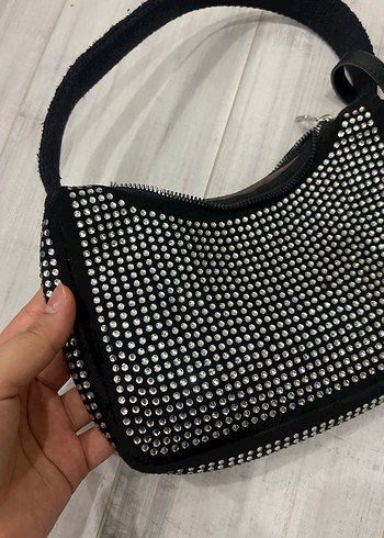 Siyah taşlı Çanta - Görsel 3