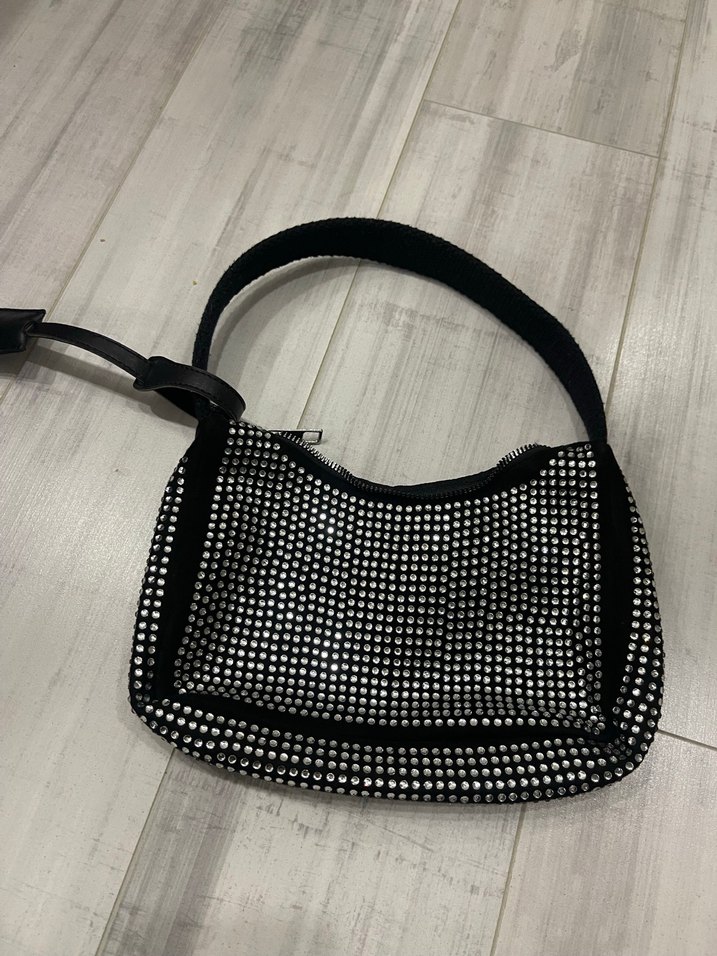 Siyah taşlı Çanta - Görsel 2