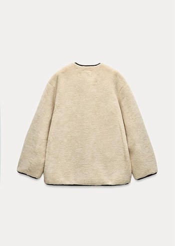 Zara suni kürklü kaban - Görsel 4