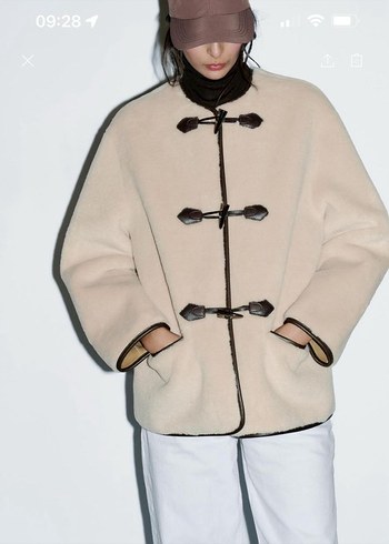 Zara suni kürklü kaban - Görsel 3