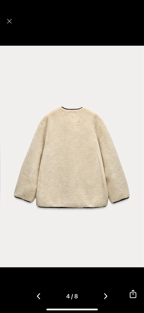 Zara suni kürklü kaban - Görsel 4